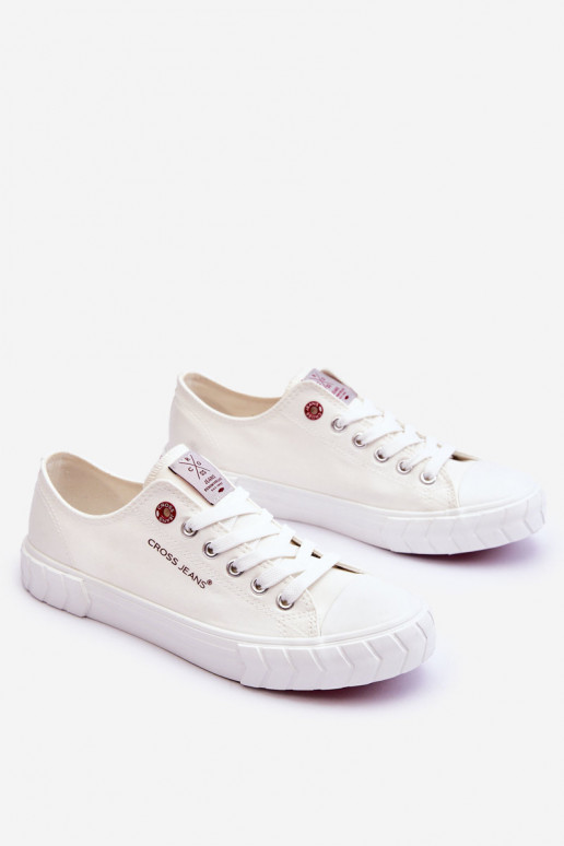 À modalo clássico Sapatos femininos Cross Jeans LL2R4052 cor branca