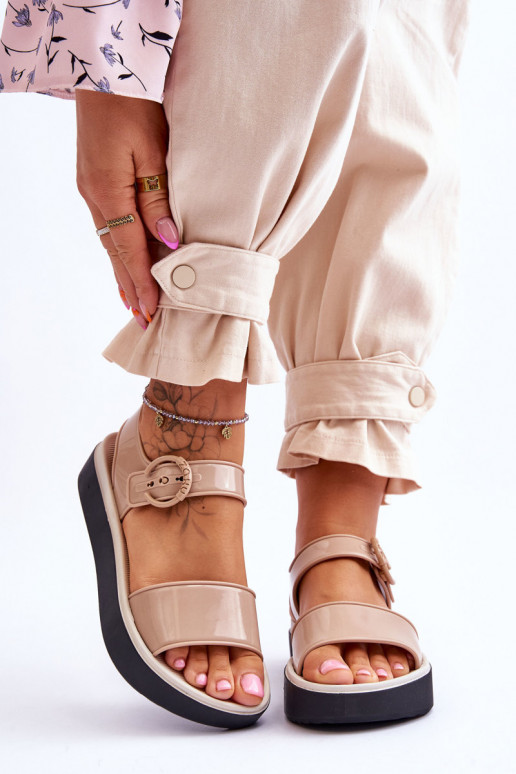 Perfumado, hipoalergênico sandálias ZAXY JJ285240 bege-cor preta