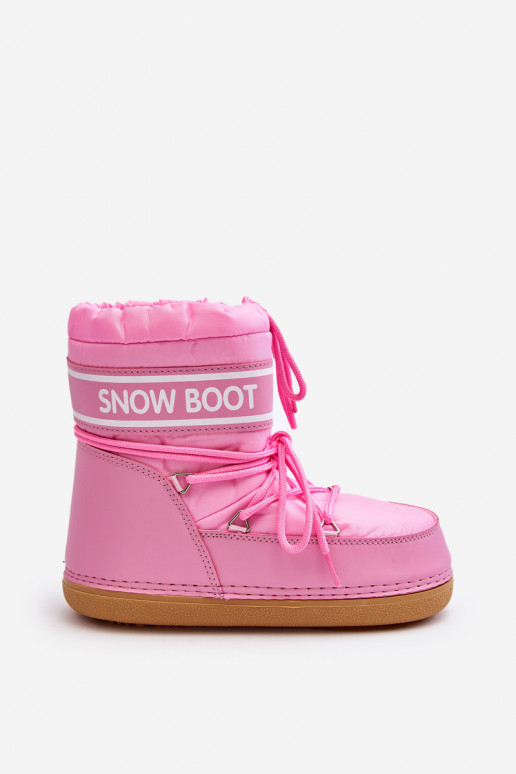 Feminino Botas de inverno com cadarços cor rosa Soia