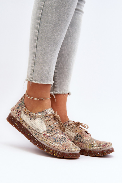 Estampado sapato Feminino Tem que serciejka 06347-04 bege