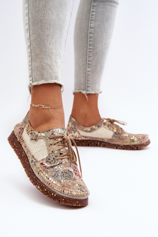 Estampado sapato Feminino Tem que serciejka 06347-04 bege