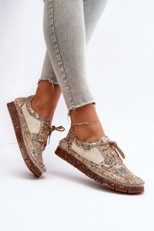 Estampado sapato Feminino Tem que serciejka 06347-04 bege