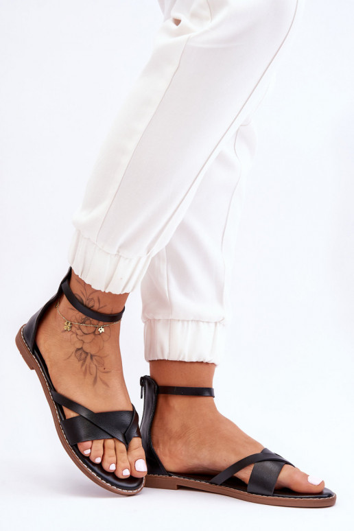 Feminino Sandálias rasteiras Chinelos Casal o castelo cor preta Rise Up!