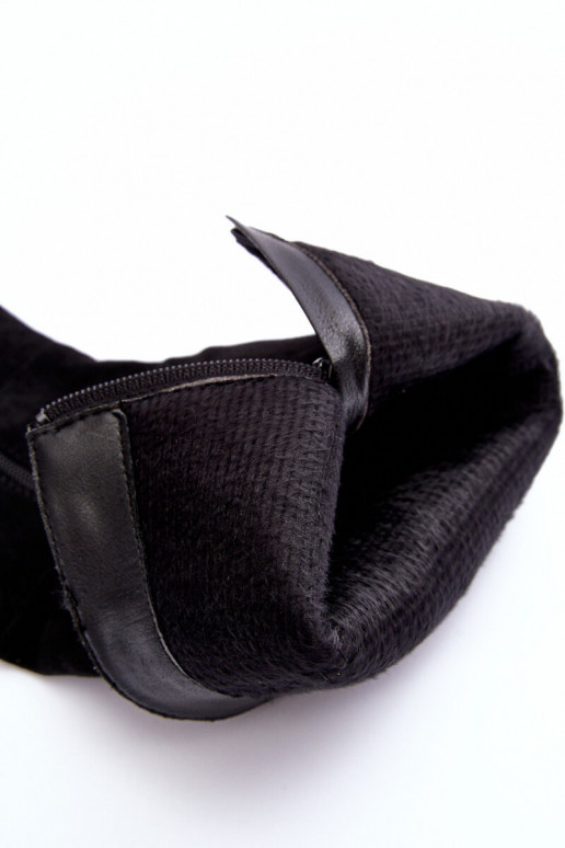 botas Contra a estrada com salto de camurça cor preta Kilrenita