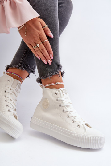 Sapatos de lazer Alto Lee Cooper LCEM-24-02-2132 cor branca 2