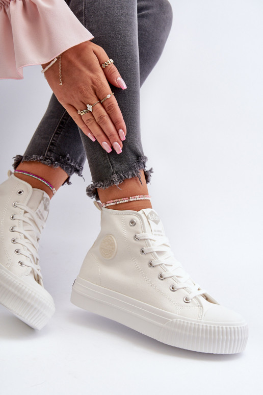 Sapatos de lazer Alto Lee Cooper LCEM-24-02-2132 cor branca