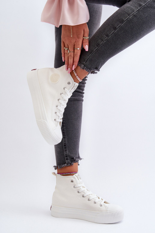 Sapatos de lazer Alto Lee Cooper LCEM-24-02-2132 cor branca