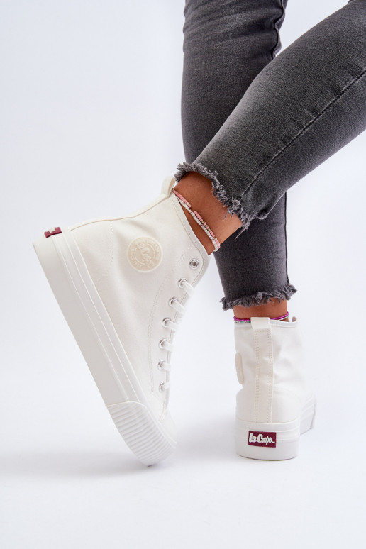 Sapatos de lazer Alto Lee Cooper LCEM-24-02-2132 cor branca