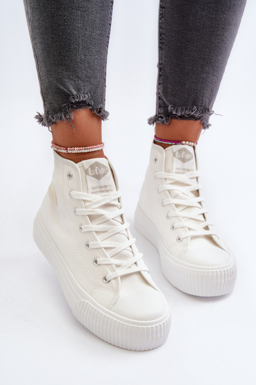 Sapatos de lazer Alto Lee Cooper LCEM-24-02-2132 cor branca