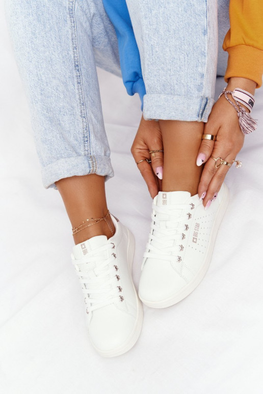 Tênis de couro natural BIG STAR DD274583 Branco-cor cobre