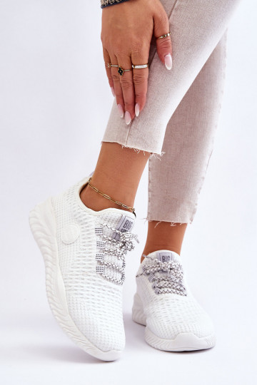 Feminino Estilo esportivo sapato Memory Foam Big Star HH274296 cor branca