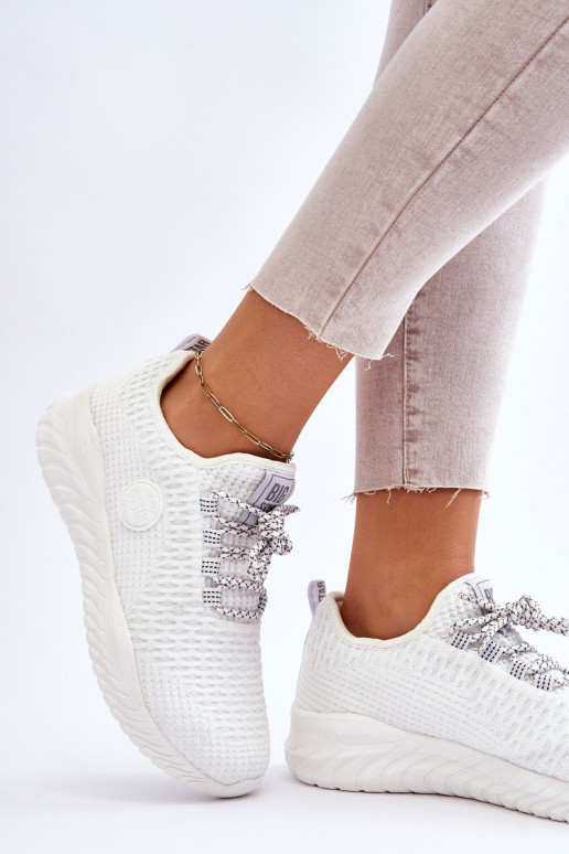 Feminino Estilo esportivo sapato Memory Foam Big Star HH274296 cor branca