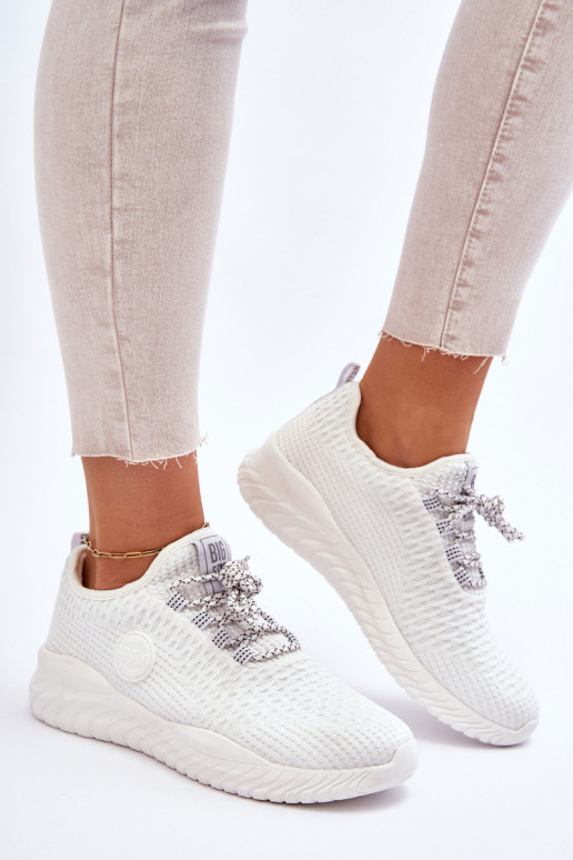 Feminino Estilo esportivo sapato Memory Foam Big Star HH274296 cor branca