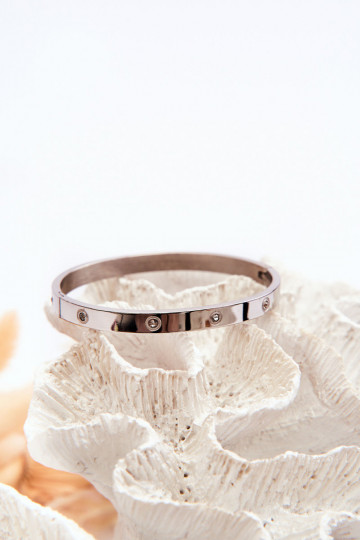 Pulseira de aço com olhos brilhantes cor prata Lauren 2