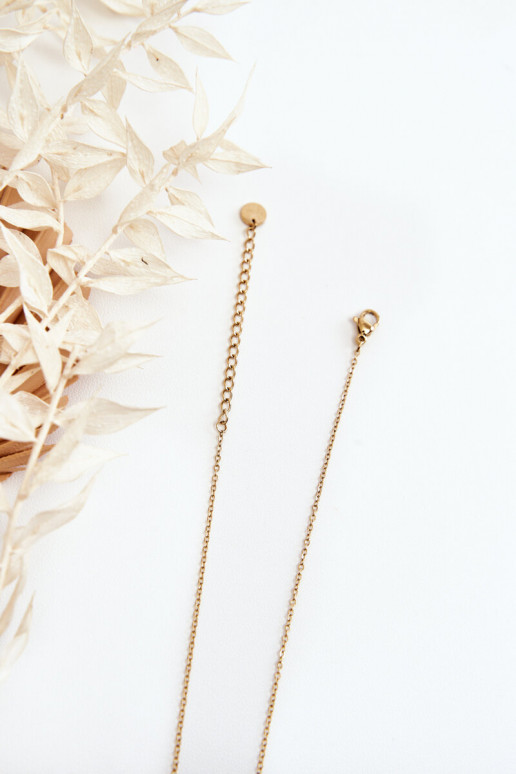 Corrente feminina Com pingentes da moda cor dourada