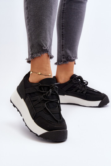 Calçados esportivos femininos, tênis cor preta Phyrena