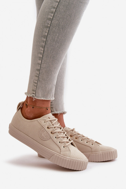 Veludo Sapatos de lazer aquecimento Big Star OO274812 Hi-Poly System bege