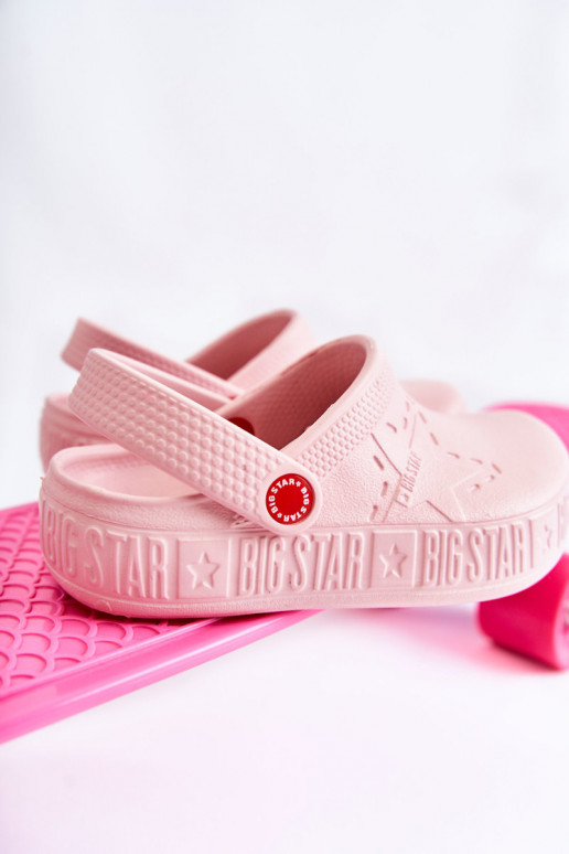 Infantil Chinelos leves Crocodilos Big Star II375007 cor rosa