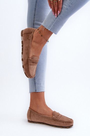 mocassins femininos de camurça ecológicaoParae Big Star NN274930 Memory Foam System bege 2