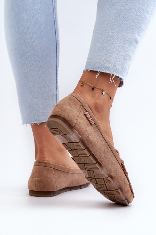 mocassins femininos de camurça ecológicaoParae Big Star NN274930 Memory Foam System bege