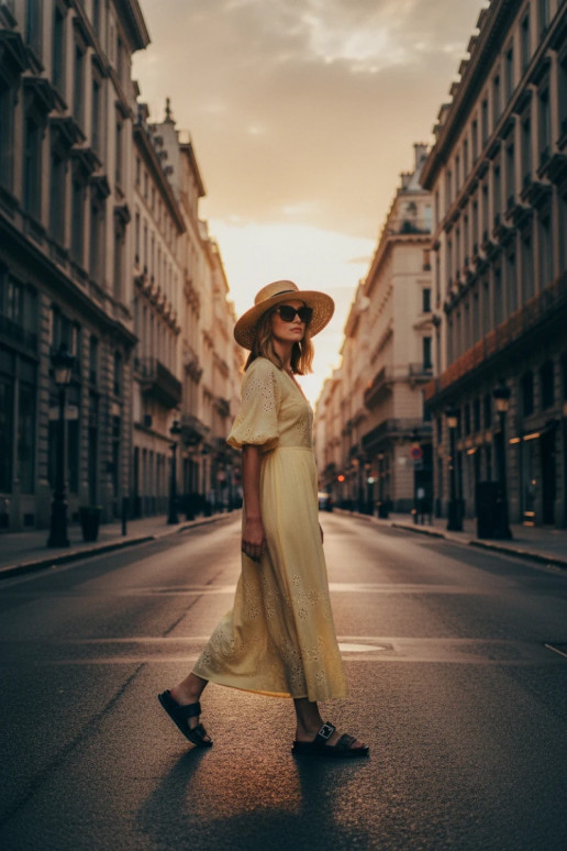 Chinelos femininos com fivelas douradas cor preta Fiorisse
