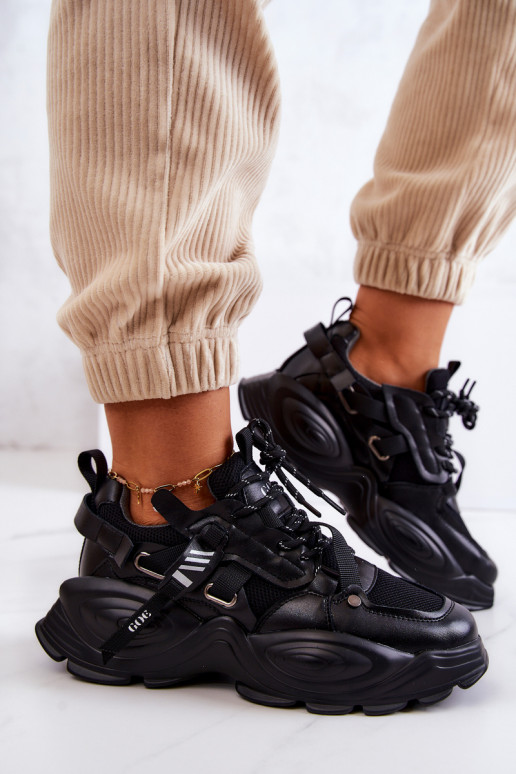 tênis À modalo de tênis GOE JJ2N4083 cor preta