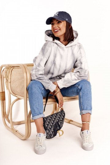 Baixo feminino sapatos casuais Big Star DD274439 cor cinza 2