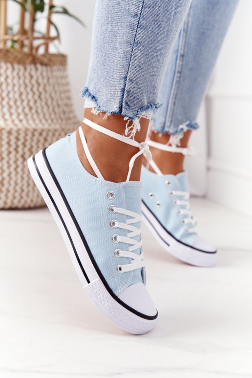 Feminino À modalo clássico sapatos casuais azul claro Omertá