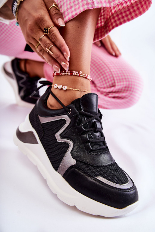 Feminino Elegante À modalo de tênis cor preta Allie