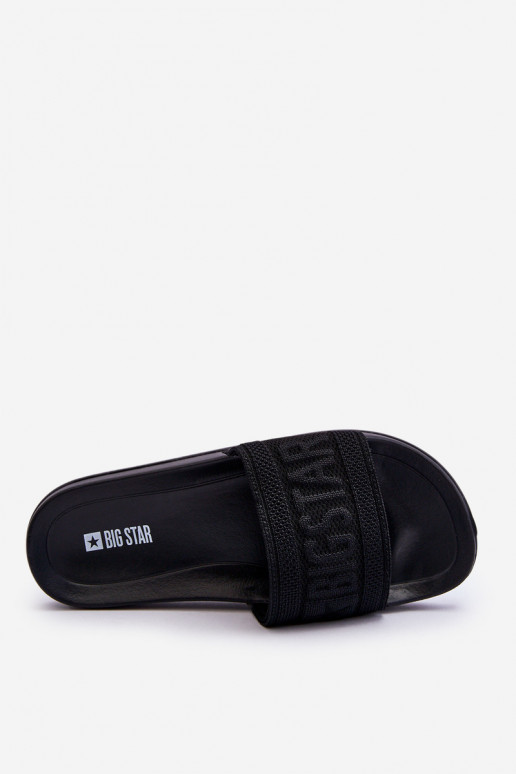 Feminino Chinelos da moda Big Star LL274A158 cor preta