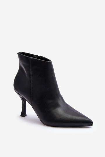 Botas femininas com salto fino cor preta Merisa