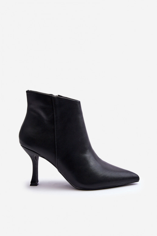 Botas femininas com salto fino cor preta Merisa