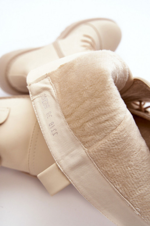 com atacadores aquecimento botas sapatos de flor de cerejeira Contra a estrada bege Bergdis