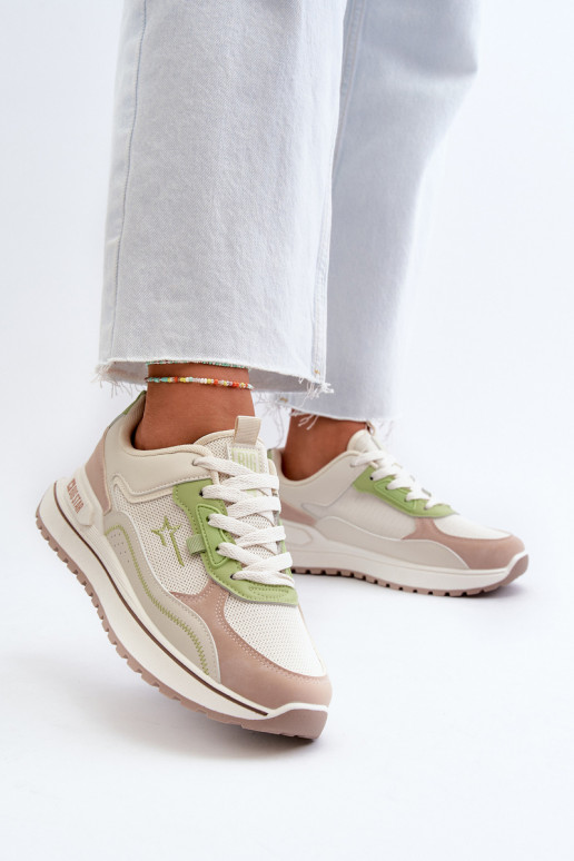 À modalo de tênis Feminino Big Star NN274A091 bege-cor verde