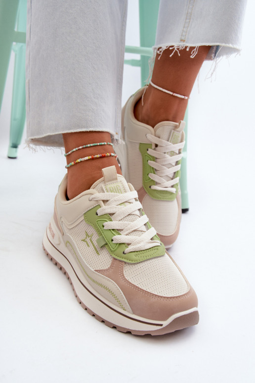 À modalo de tênis Feminino Big Star NN274A091 bege-cor verde