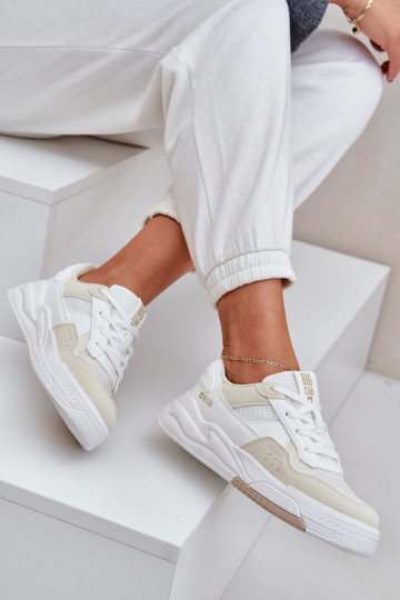 À modalo de tênis com uma plataforma Big Star OO274A155 Branco-bege