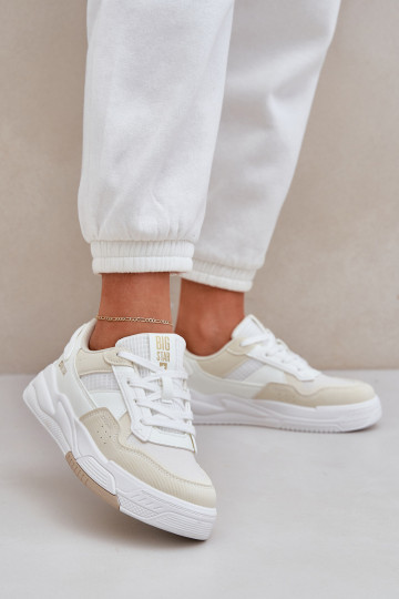À modalo de tênis com uma plataforma Big Star OO274A155 Branco-bege 2