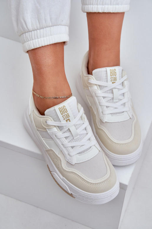 À modalo de tênis com uma plataforma Big Star OO274A155 Branco-bege