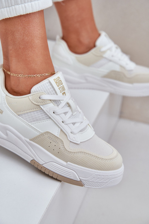 À modalo de tênis com uma plataforma Big Star OO274A155 Branco-bege