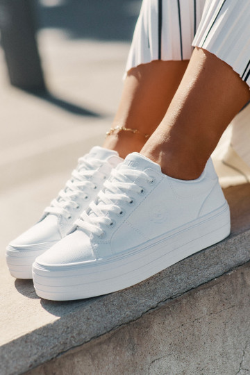 Eko Pele Sapatos de lazer com uma plataforma Big Star RR274298 cor branca