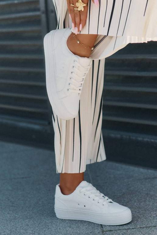 Eko Pele Sapatos de lazer com uma plataforma Big Star RR274298 cor branca