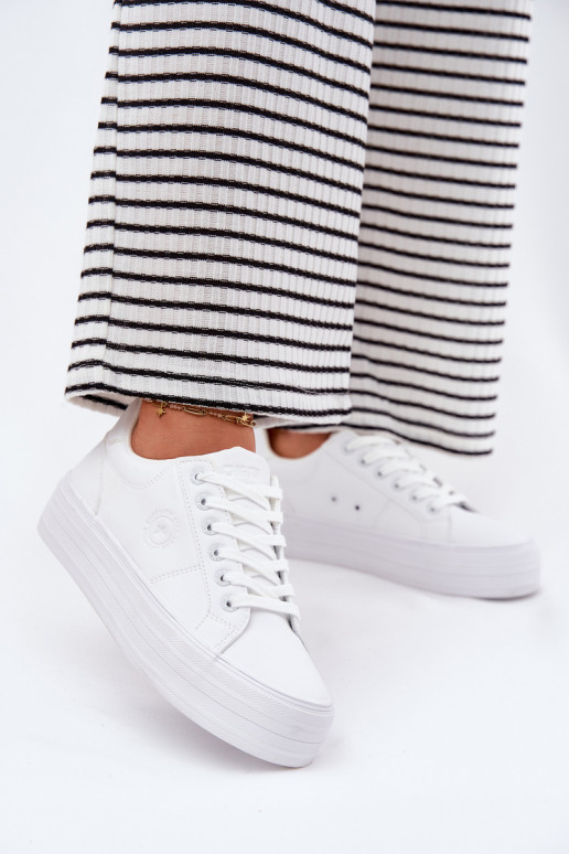 Eko Pele Sapatos de lazer com uma plataforma Big Star RR274298 cor branca