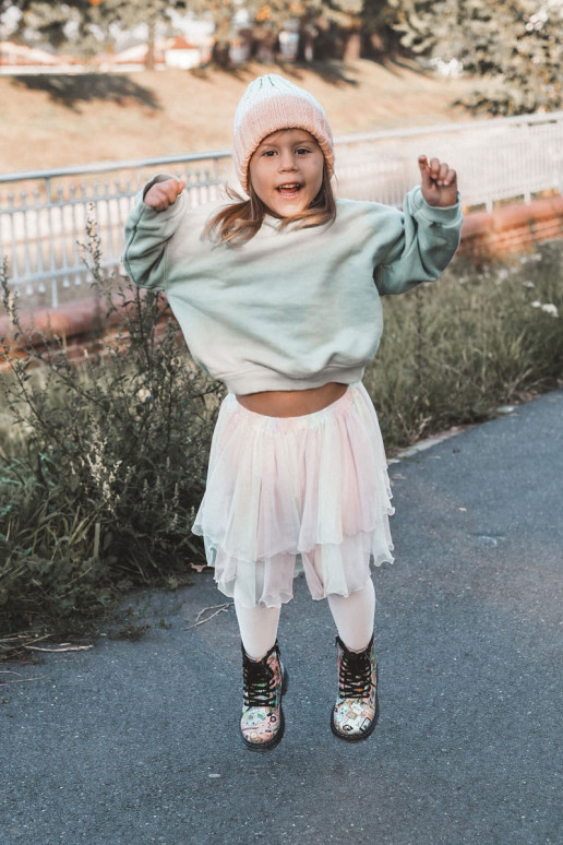 Calçados infantis quentes Imprimir cor rosa Dexi