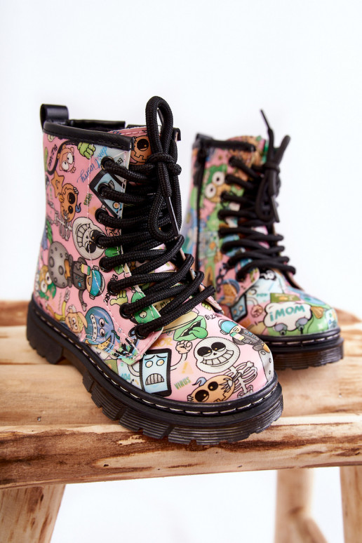 Calçados infantis quentes Imprimir cor rosa Dexi