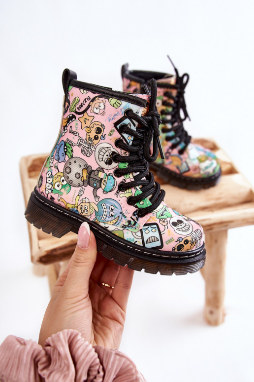 Calçados infantis quentes Imprimir cor rosa Dexi