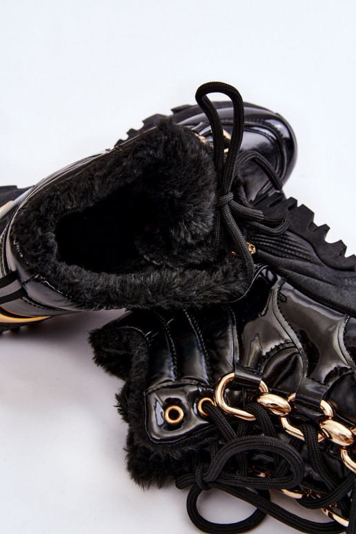 Feminino aquecimento tênis sapato com atacadores cor preta Bastini