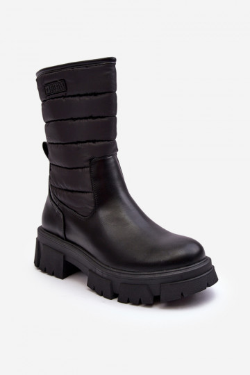 Botas de neve Botas aquecimento com zíperes cor preta Big Star MM274068