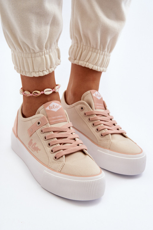  Sapatos de lazer Lee Cooper LCEM-24-31-2196 bege