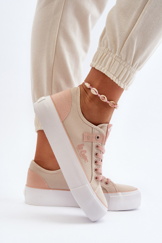  Sapatos de lazer Lee Cooper LCEM-24-31-2196 bege