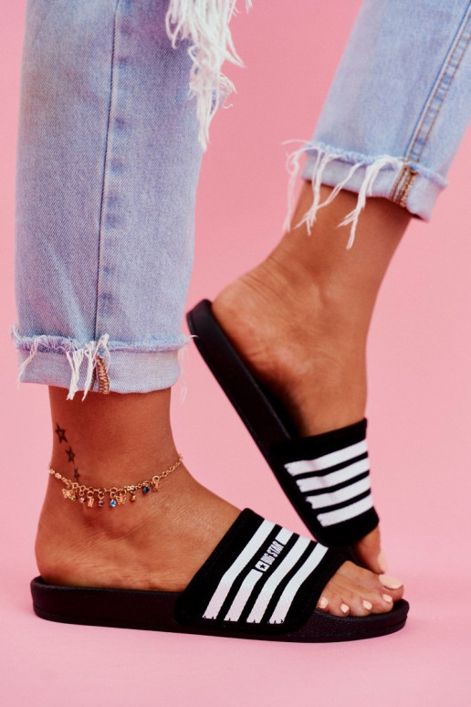 Chinelos femininos Big Star FF274A353 cor preta